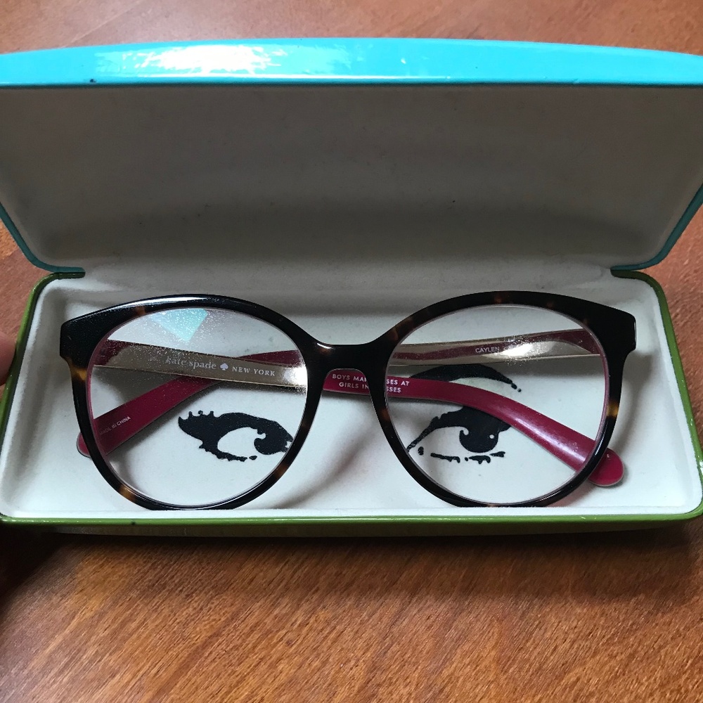 Kate Spade Prescription Glasses with Case CAYLEN Sox 135